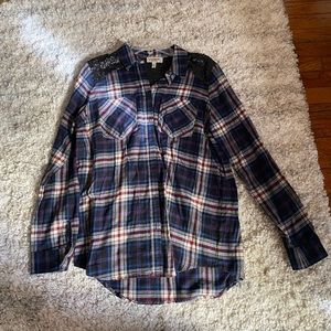 Express Boyfriend Plaid Shirt‎